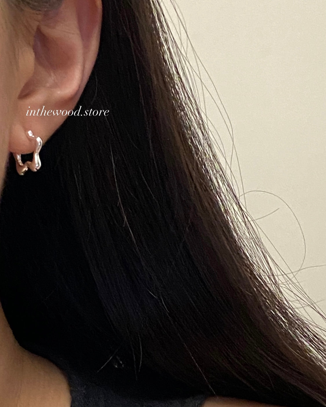 [925silver] Star Line Earrings