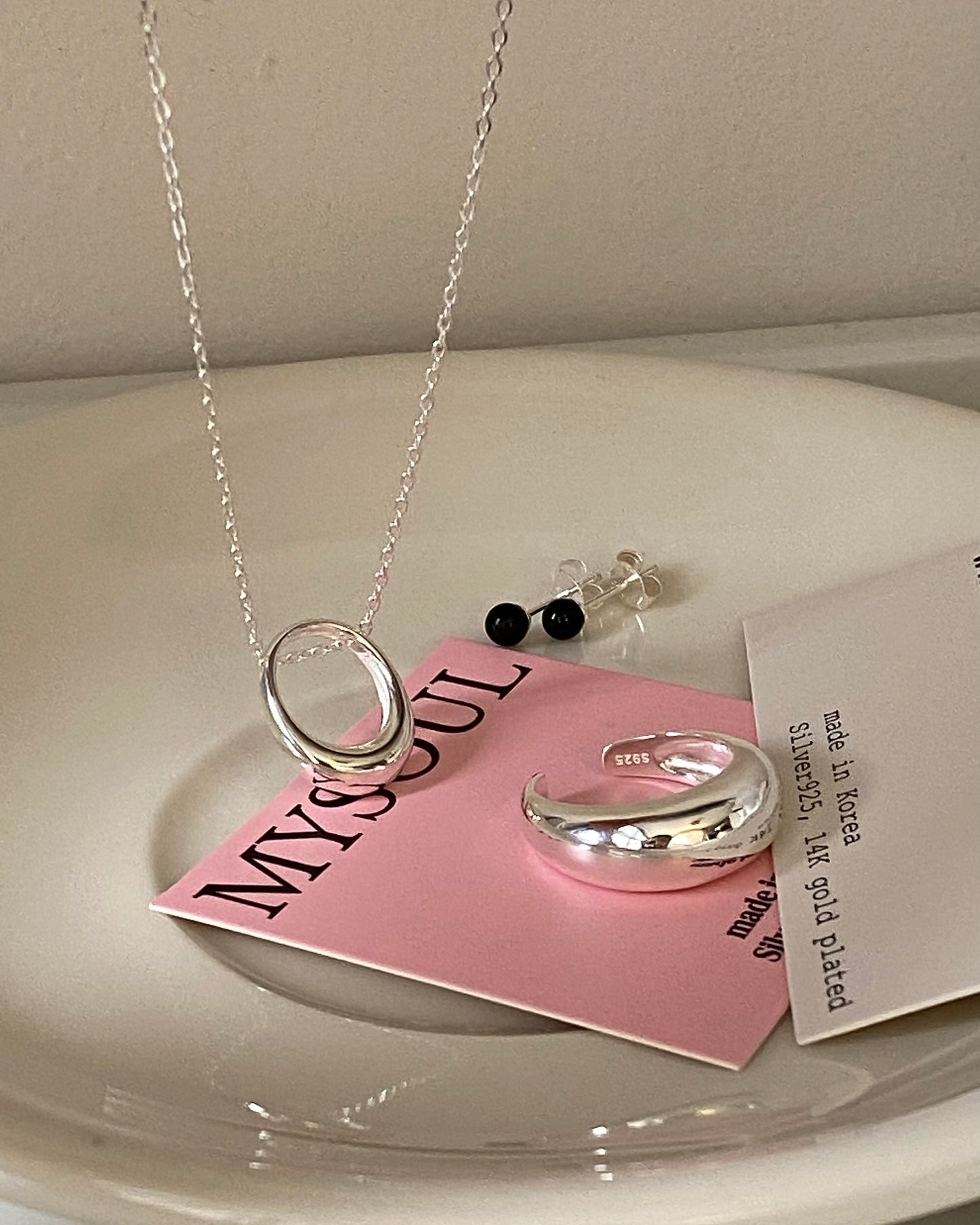 [925silver] Daily O Necklace