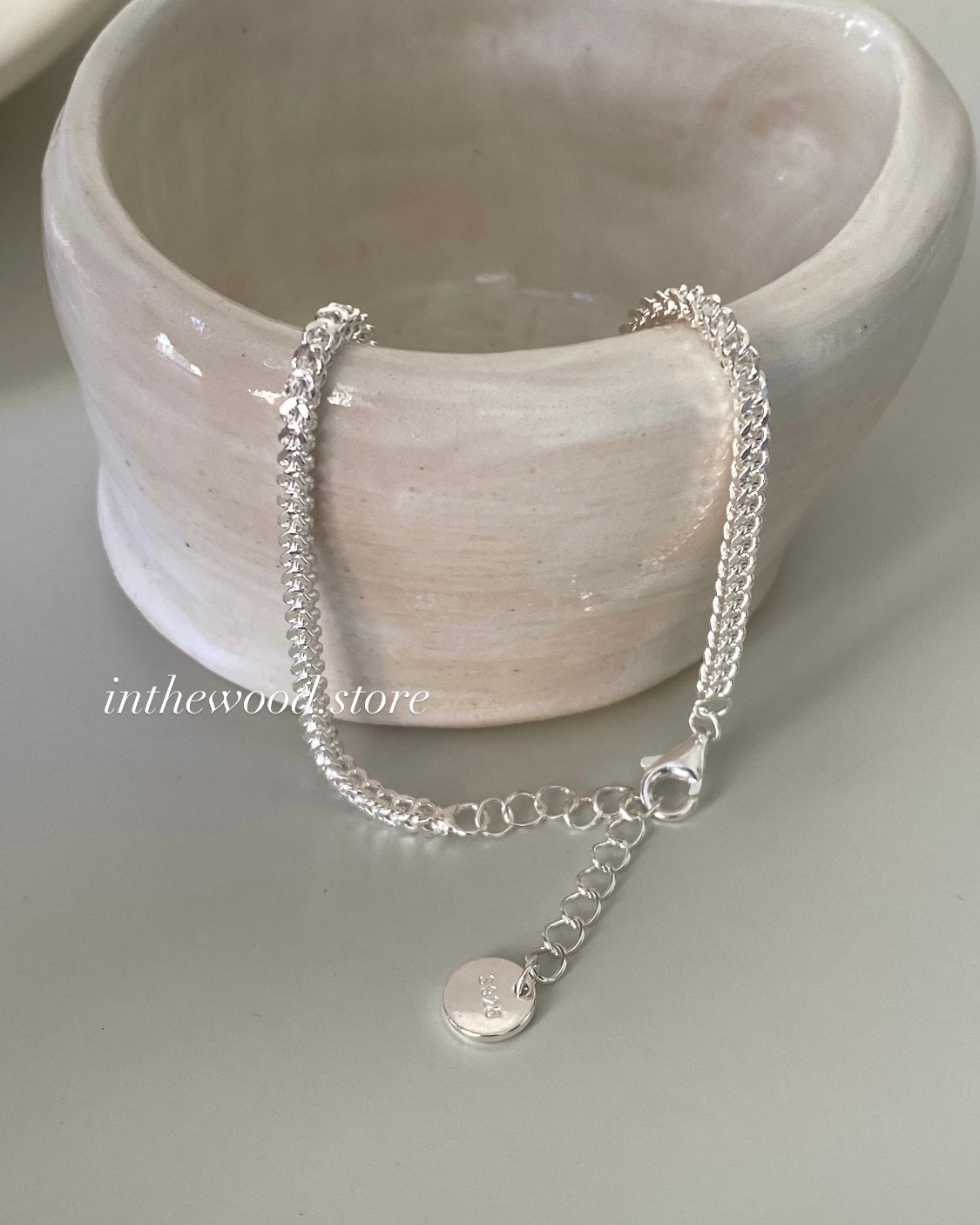 [925silver] Square chain Bracelet