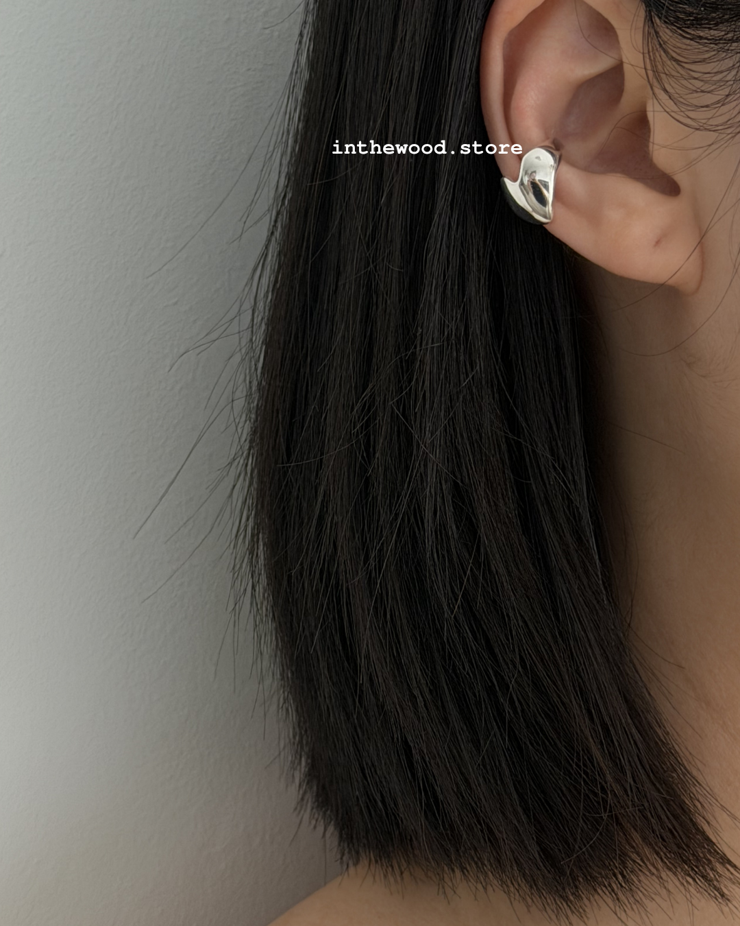 [925silver] Bold Heart Ear Cuff