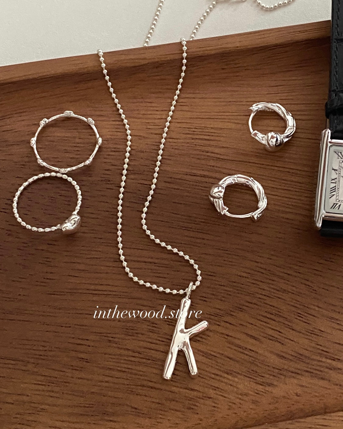 [925silver]Twist Heart One Touch Earrings