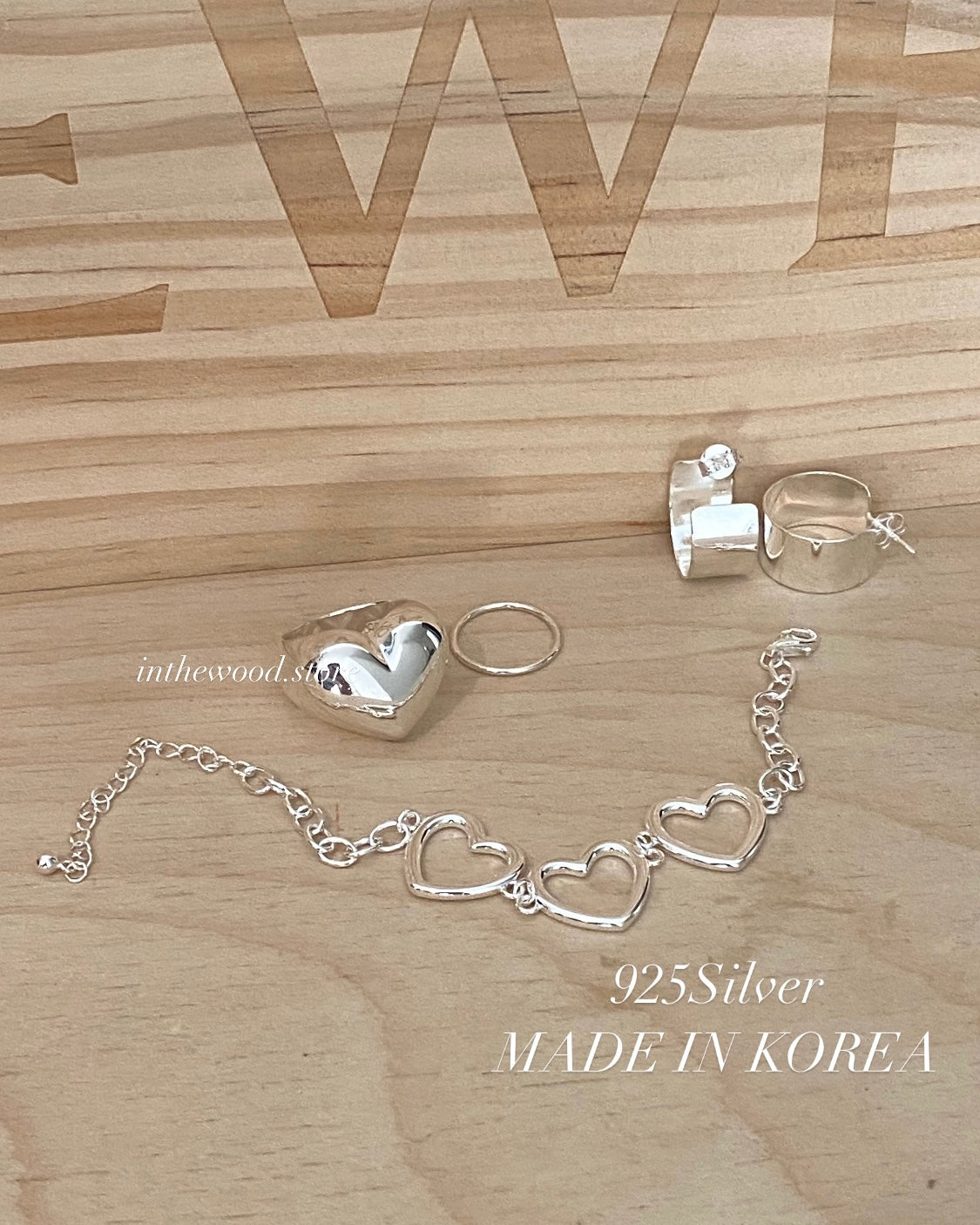 [925silver] Heart Bracelet