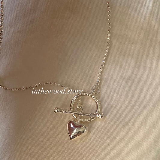 [925silver] Mini TO Heart Necklace