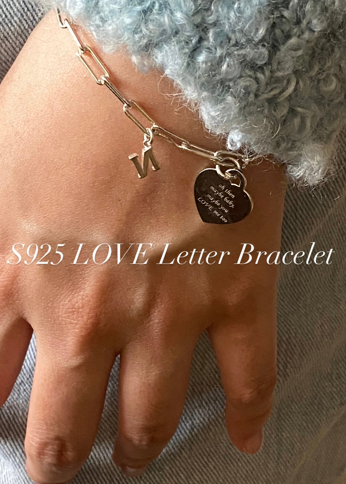 [925silver] 客制刻字  LOVE Letter Bracelet / Necklace