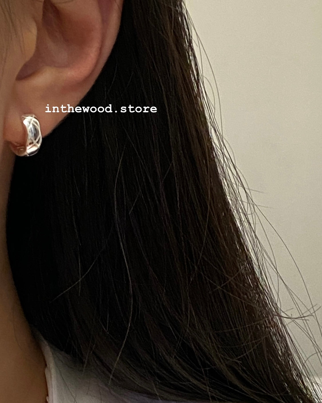Discontinued [925silver] Mini Lozenge One Touch Earrings