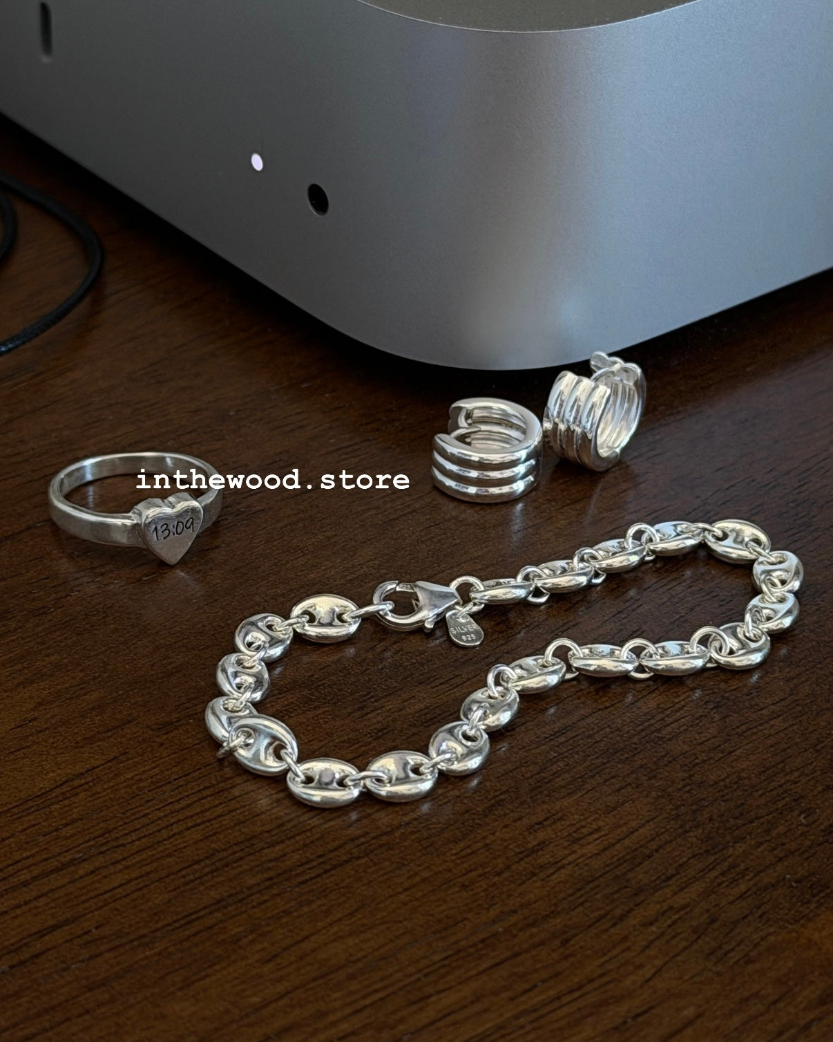 [925silver] Mini Layer One Touch Earrings