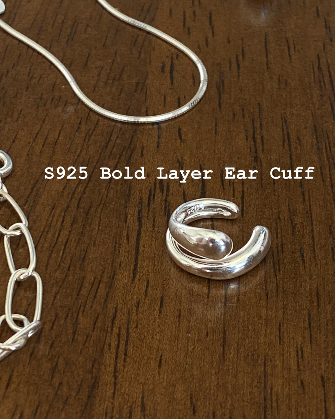 [925silver] Bold Layer Ear Cuff