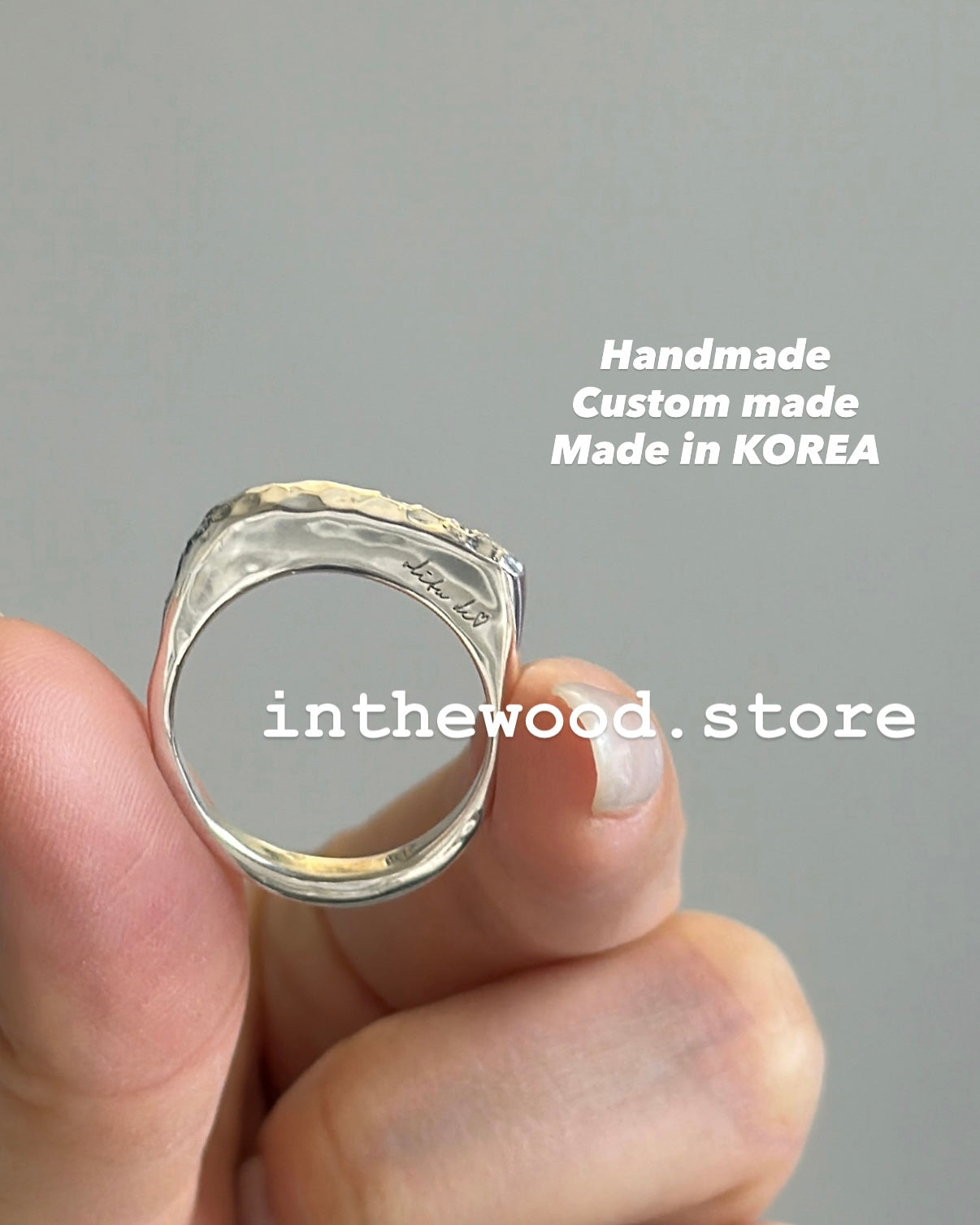 [Handmade 925silver] Craft Letter Ring