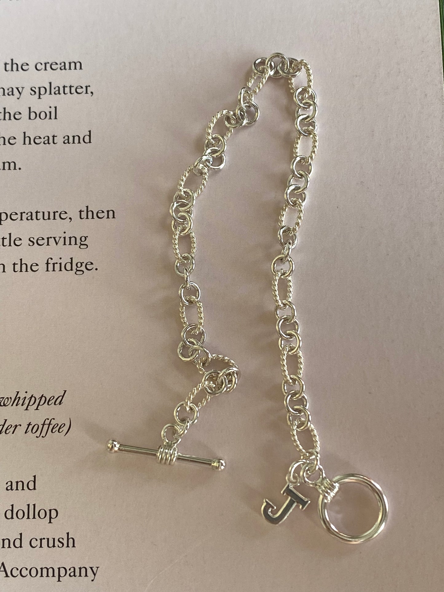 [925silver] Initial TO Chain Bracelet