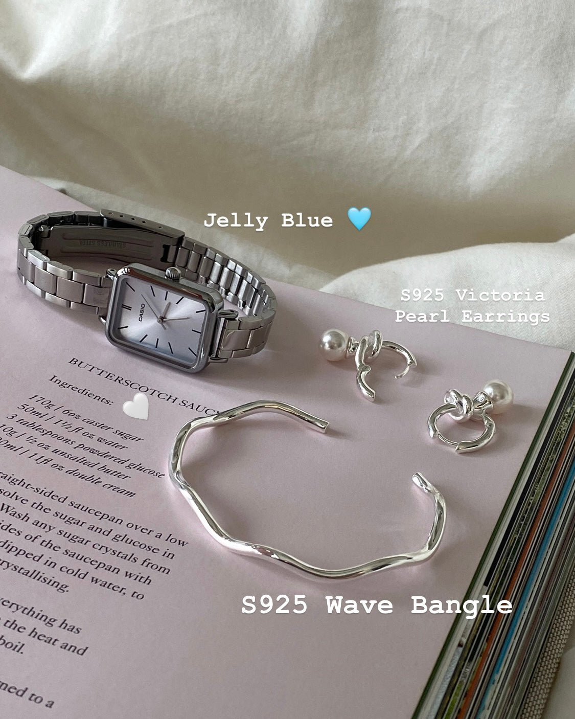 [925silver] Wave Bangle