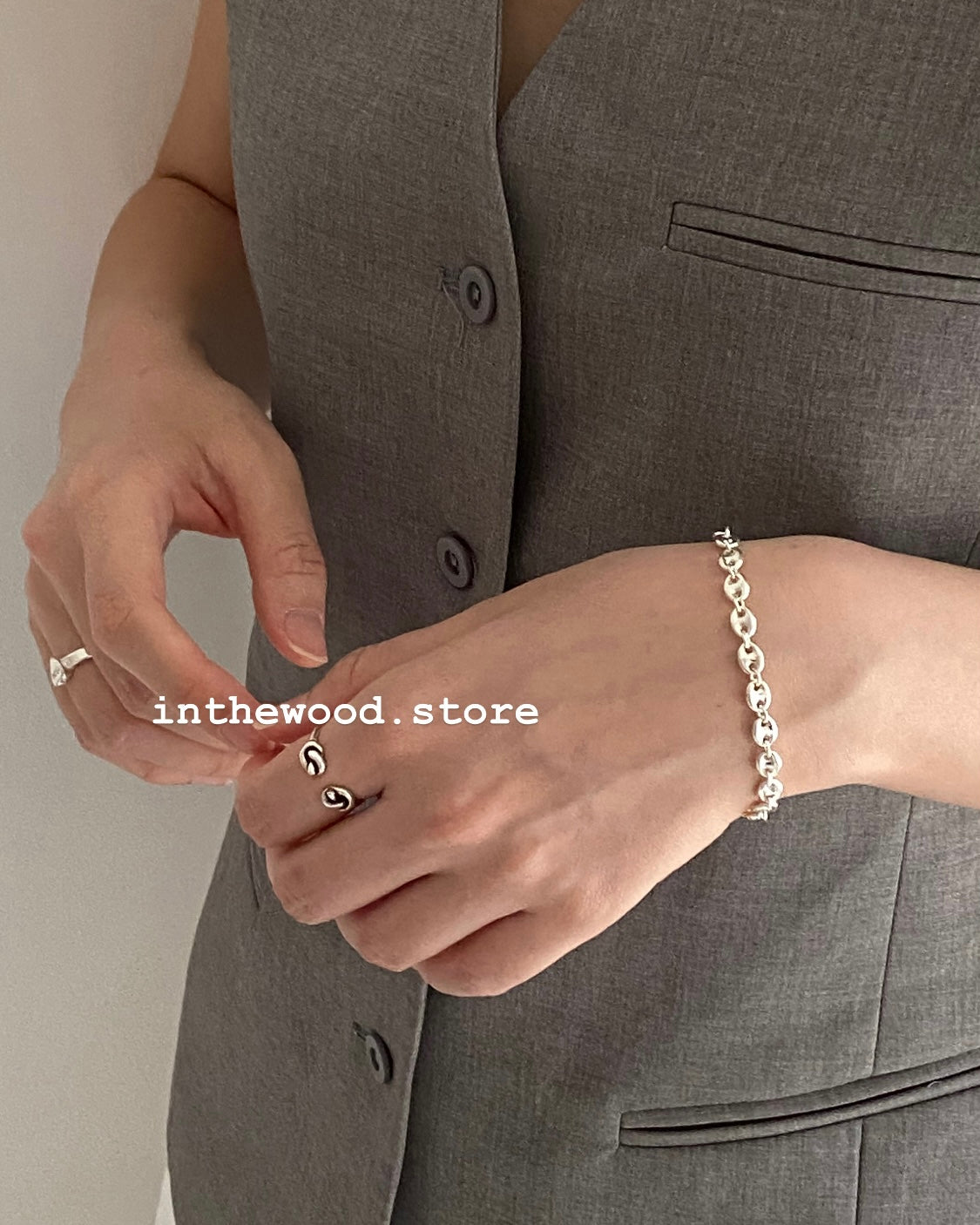 [925silver] Plump Toggle Bracelet-6mm