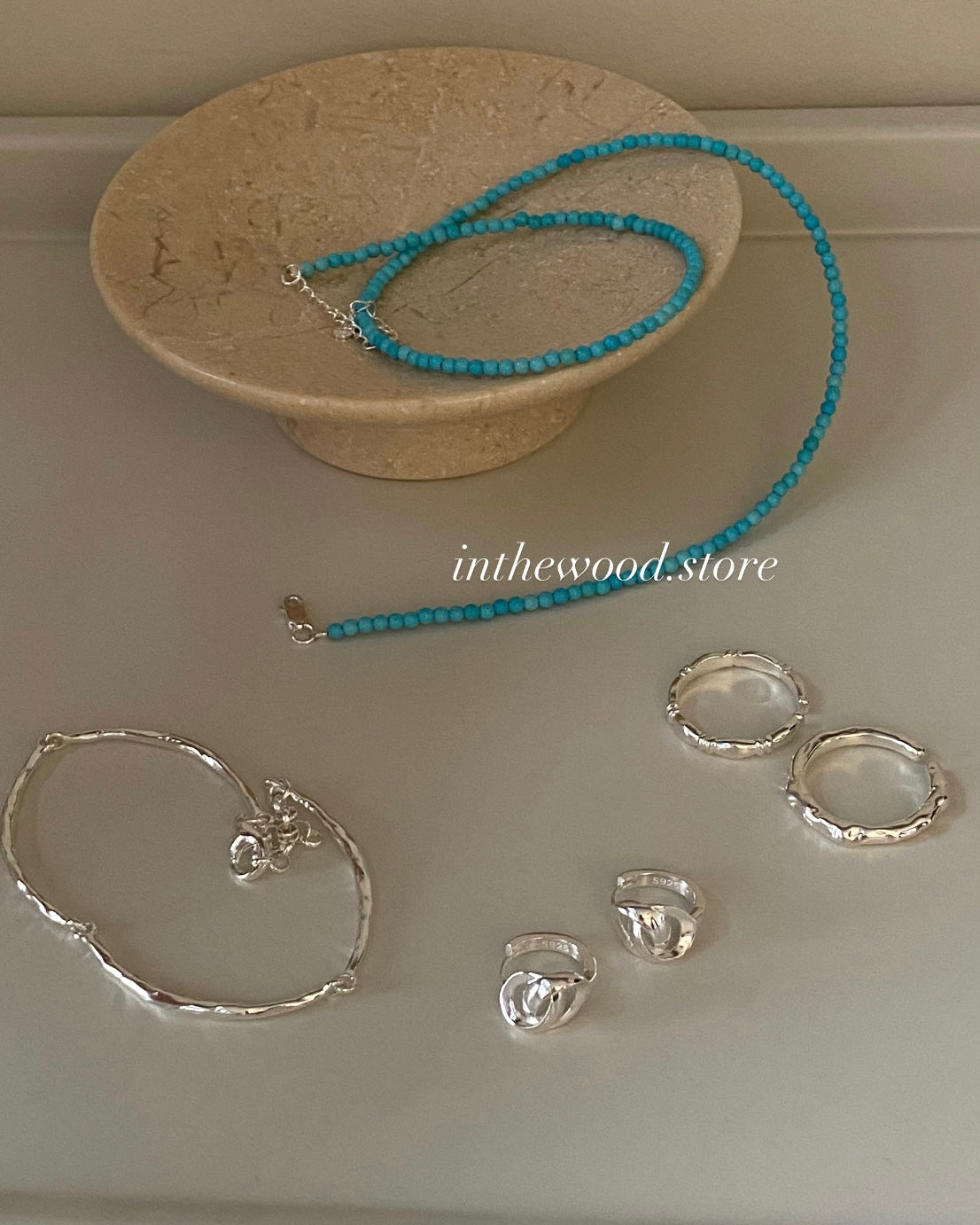 [925silver+Gemstone] Turquoise Necklace