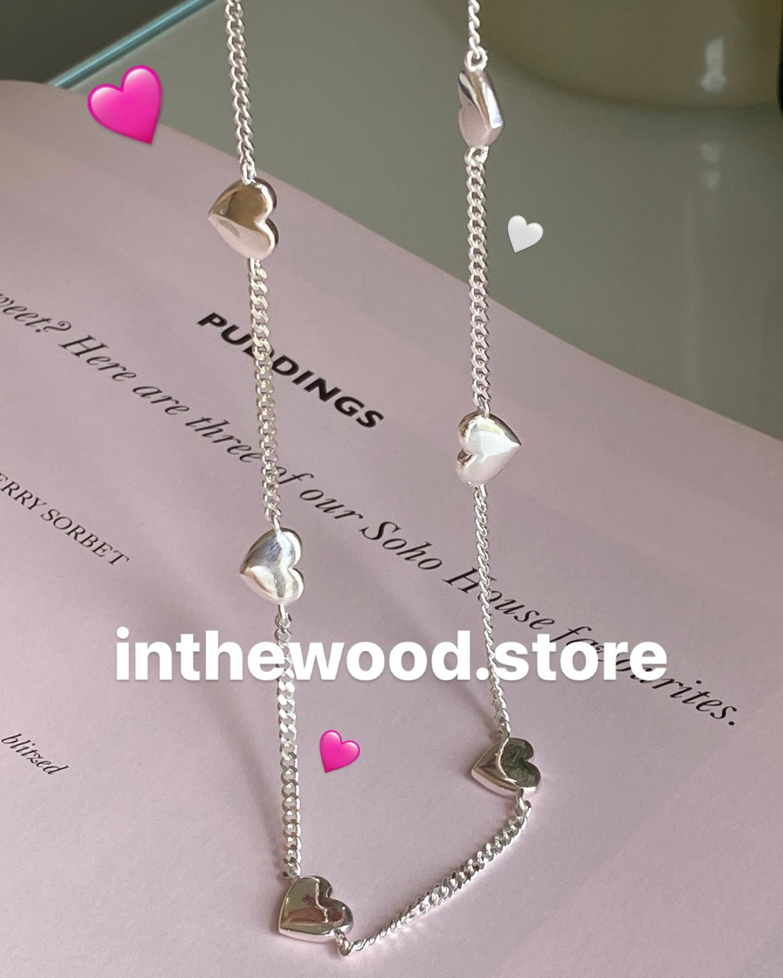 [925silver] Bold Link Heart Necklace