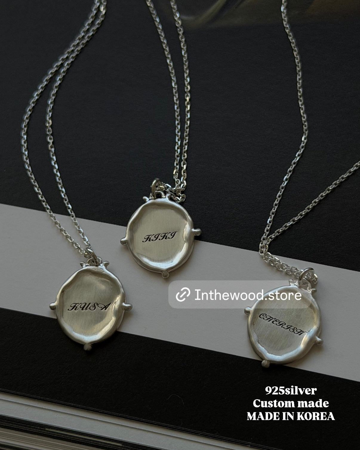 [925silver] Customized lettering ✨Lettering Tag Necklace