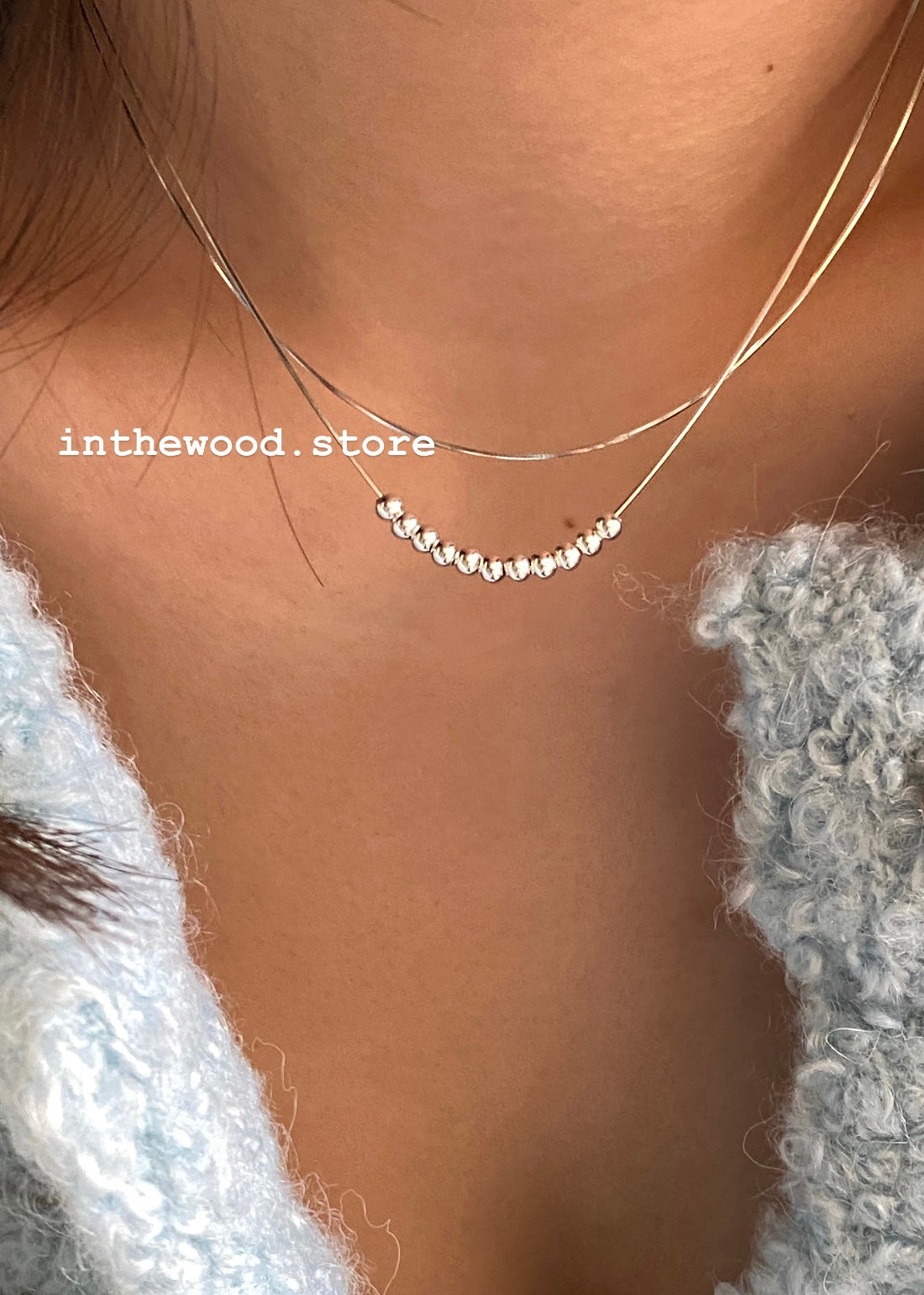 [925silver] Layer Dots Necklace