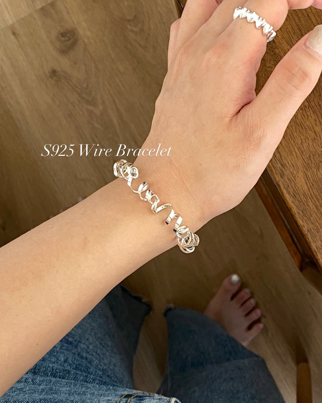 [925silver] Wire Bracelet