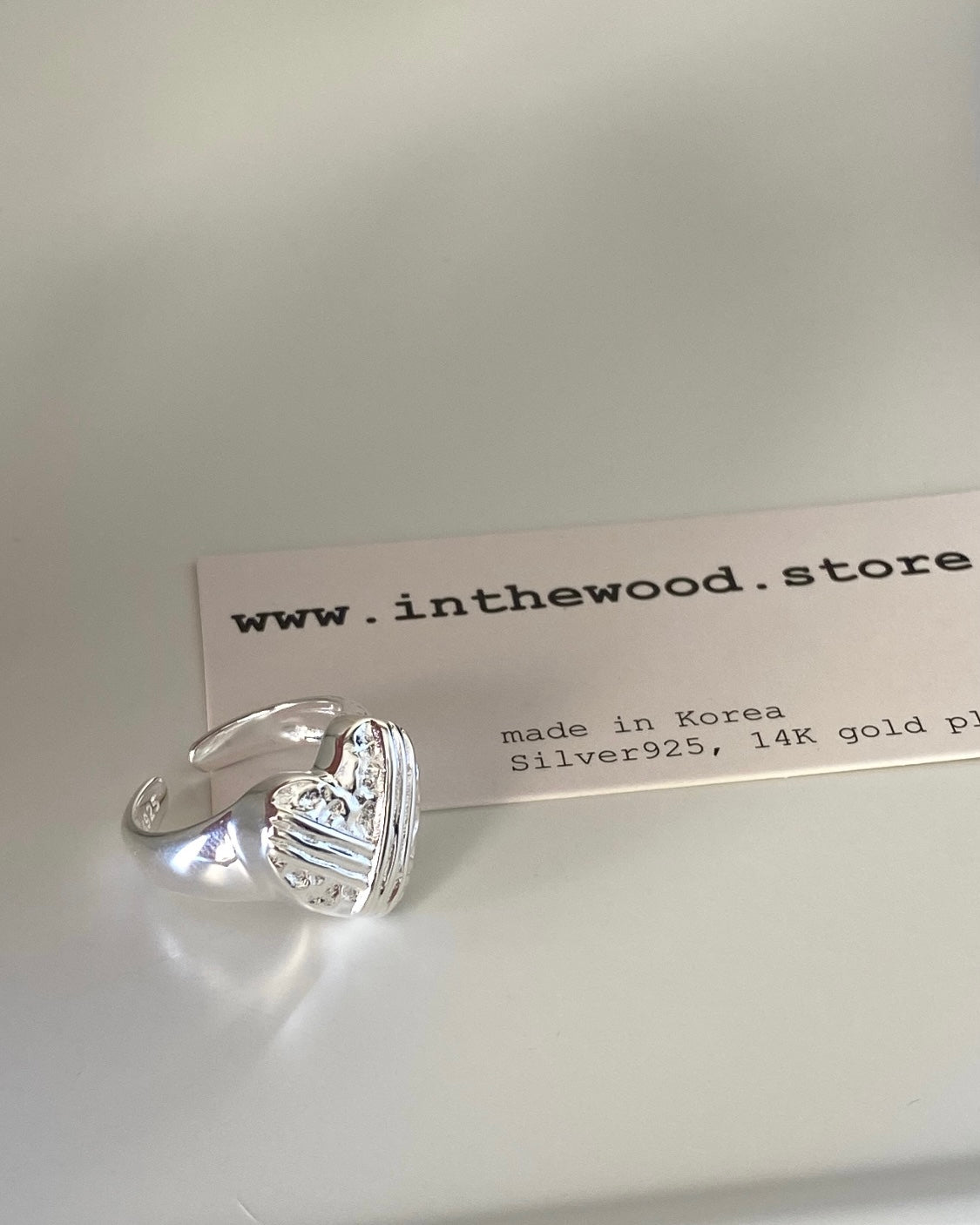 [925silver] Stamp Heart Ring