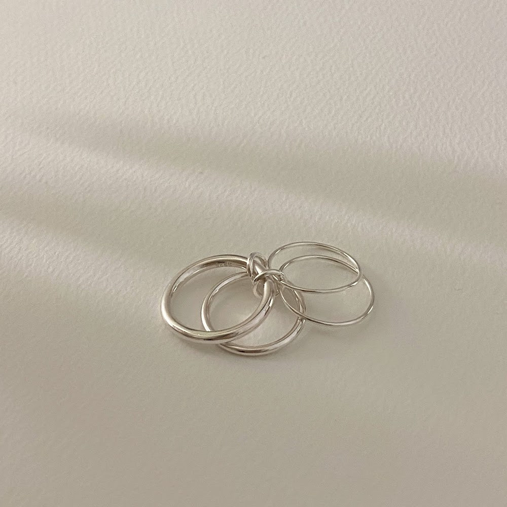 [925silver] Multi Round Ring