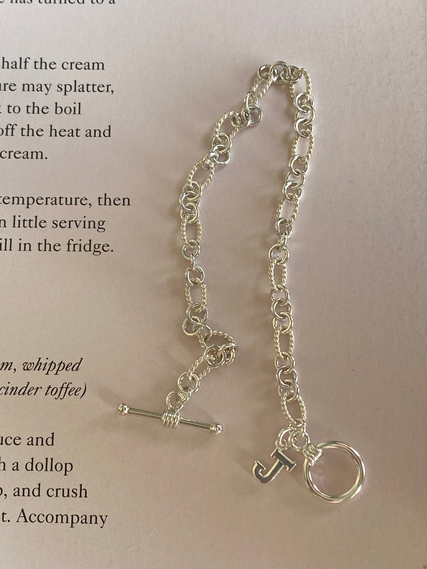 [925silver] Initial TO Chain Bracelet