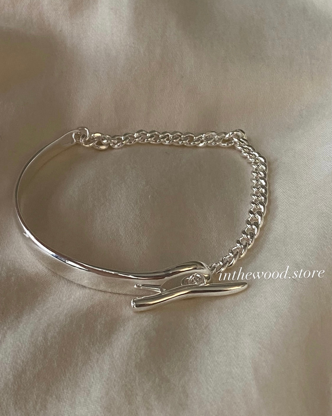 [925silver] TO Chain Mix Bangle