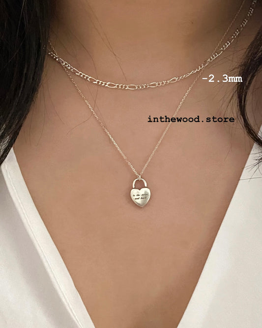 [925silver] Custom Engraved LOVE Lock Letter Necklace