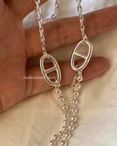[925silver] Mix Toggle Necklace