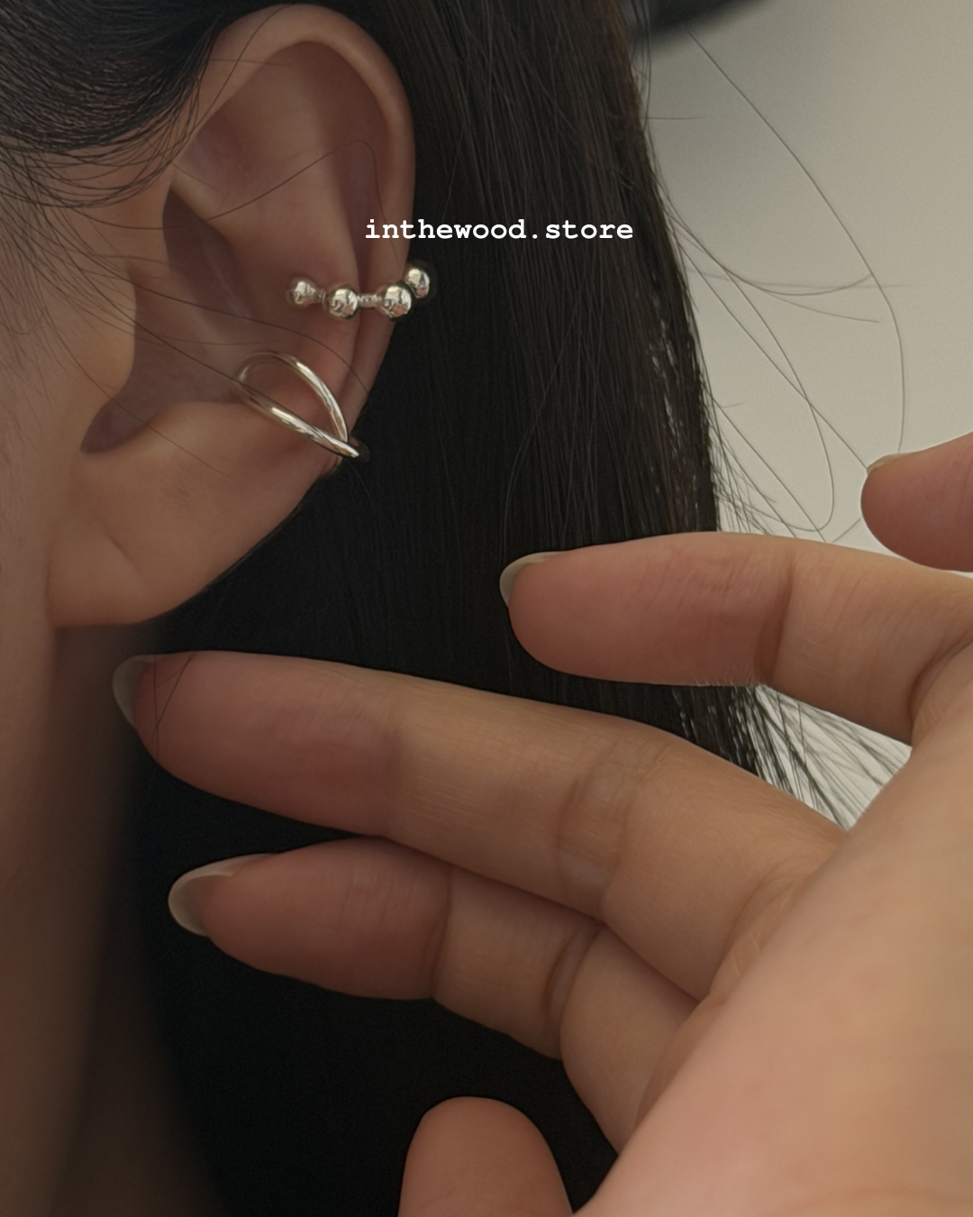 [Handmade 925silver] Cross Ear Cuff