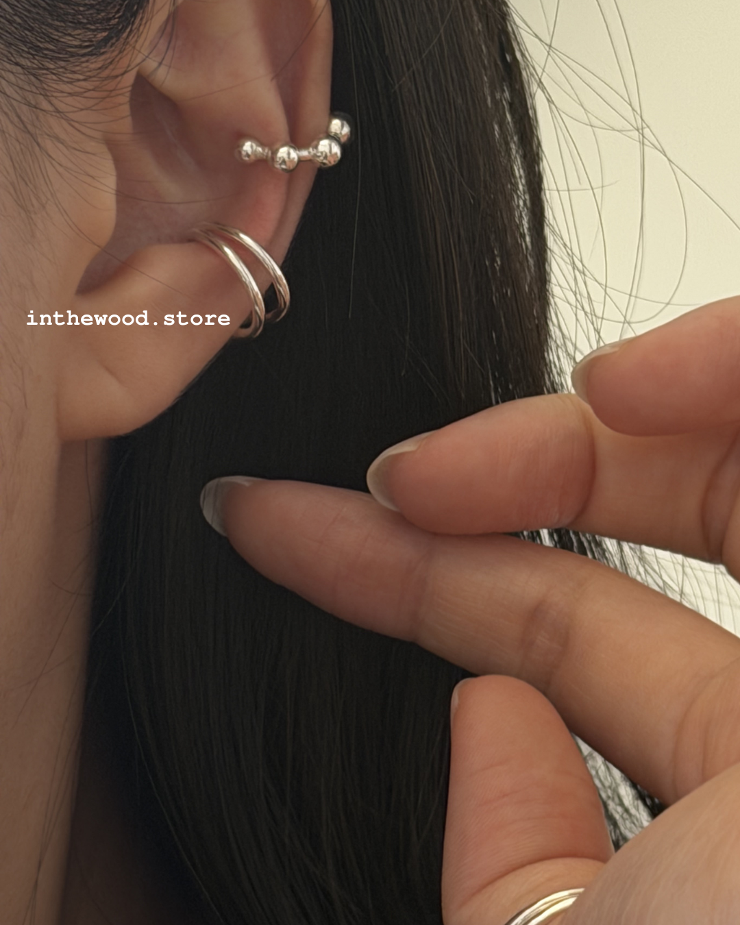 [Handmade 925silver] Bubble Ear Cuff