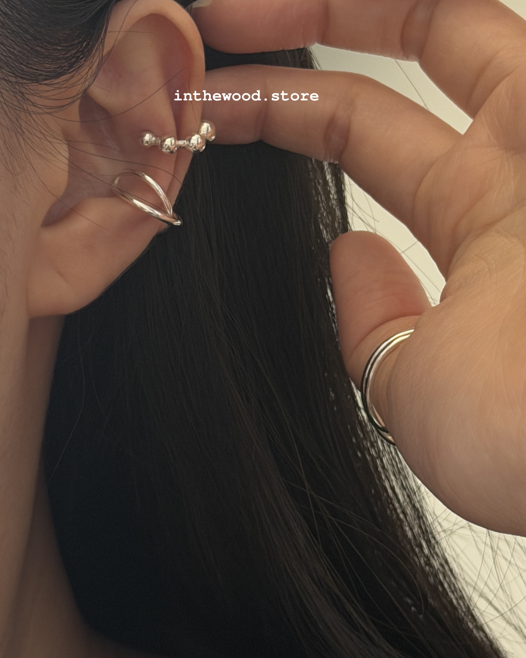 [Handmade 925silver] Cross Ear Cuff