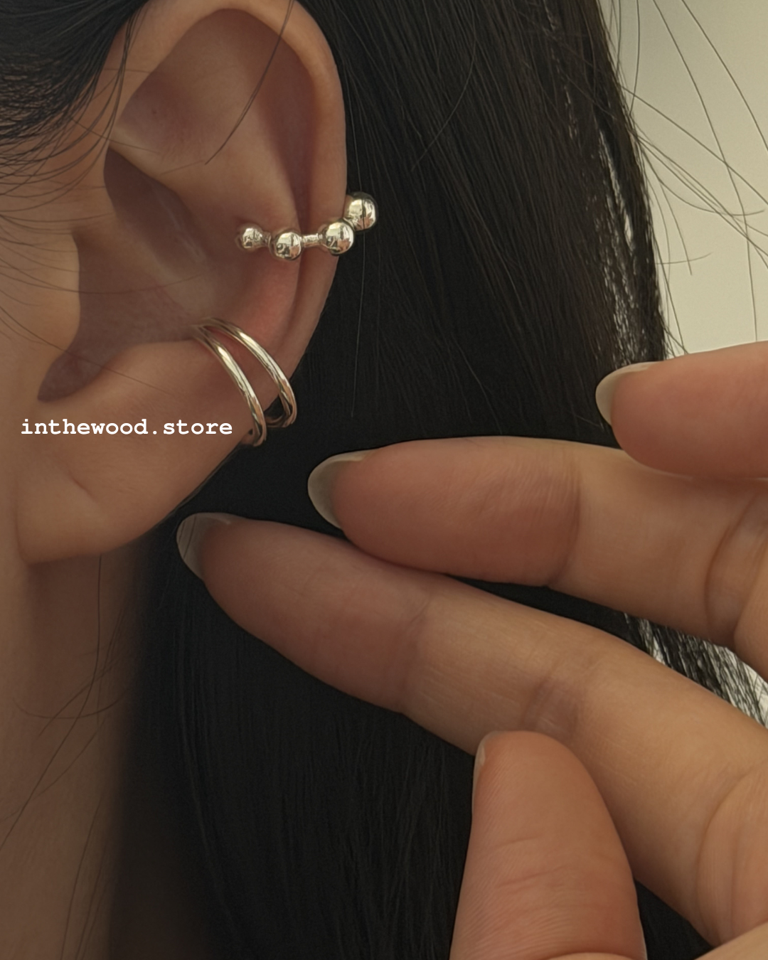 [Handmade 925silver] Bubble Ear Cuff