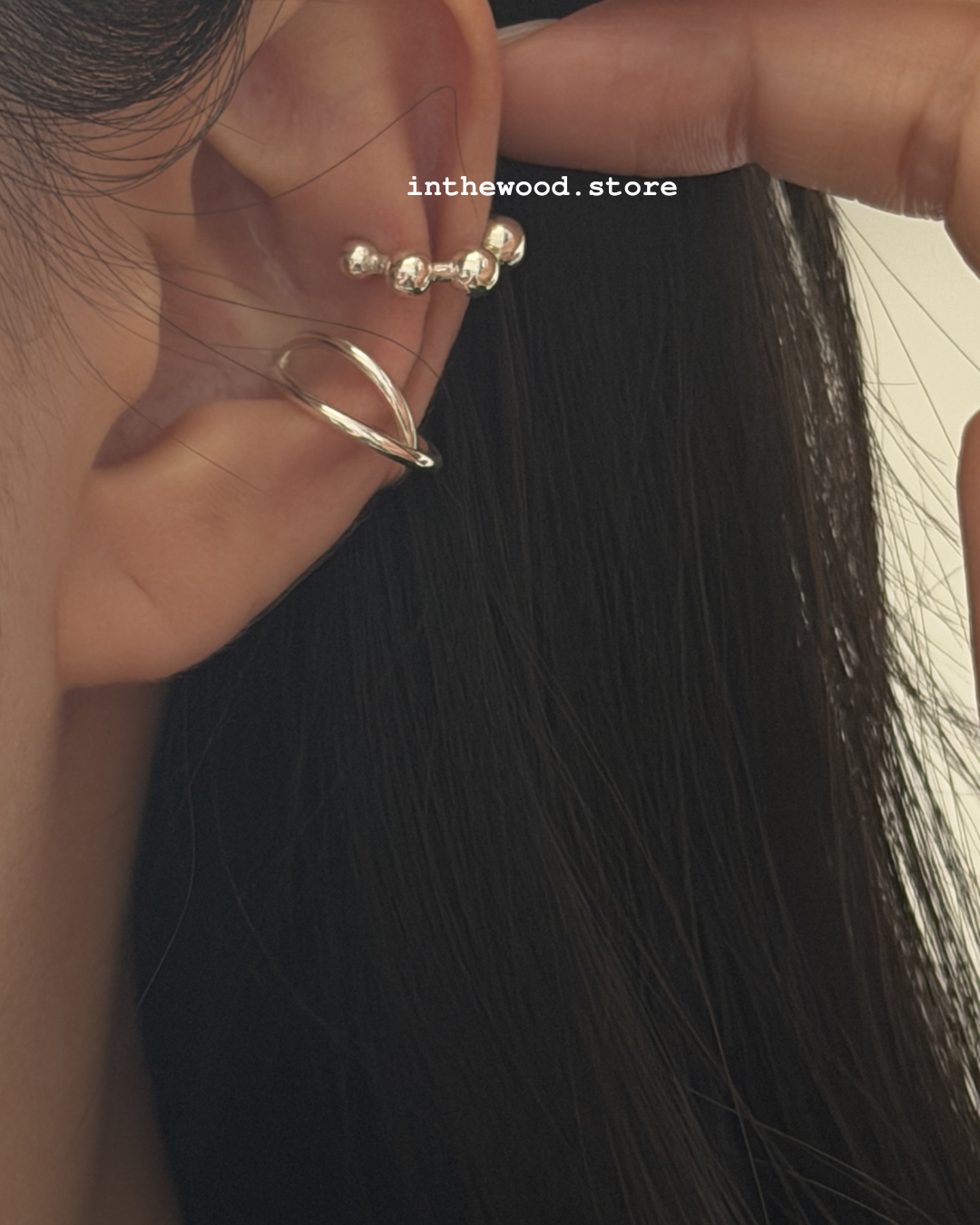 [Handmade 925silver] Cross Ear Cuff