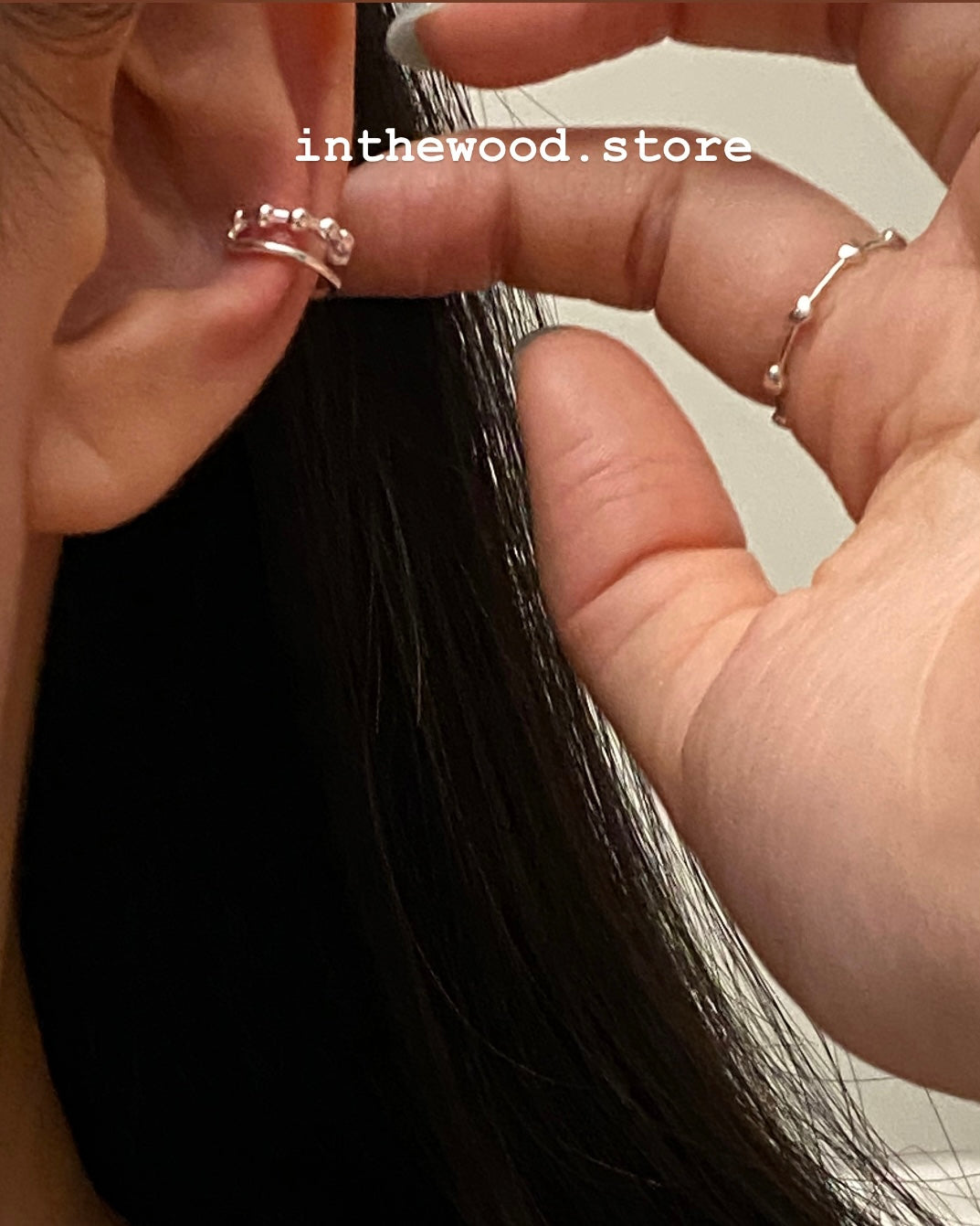 [925silver] Lace Bell Ear Cuff