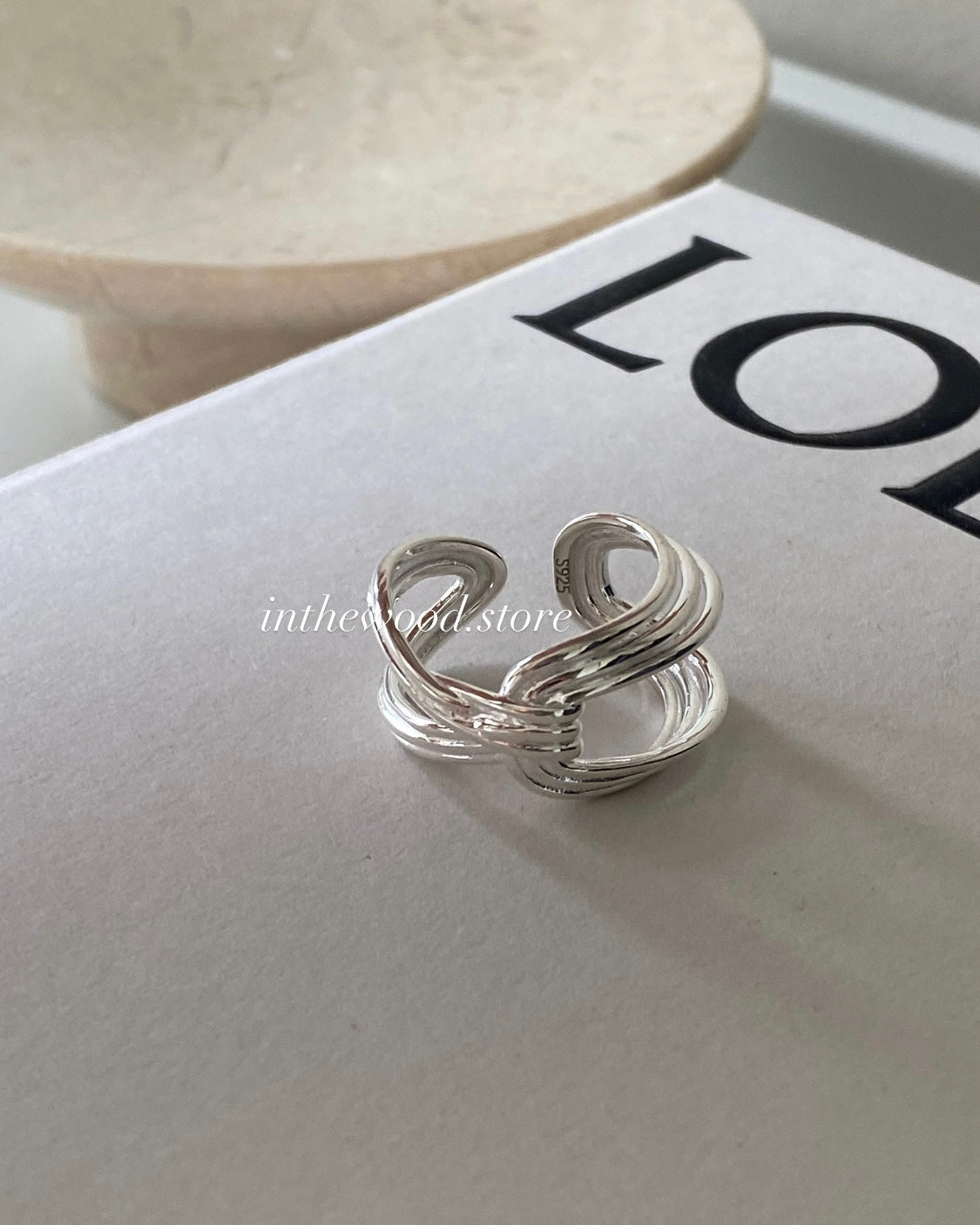 [925silver] Cross Knot Ring