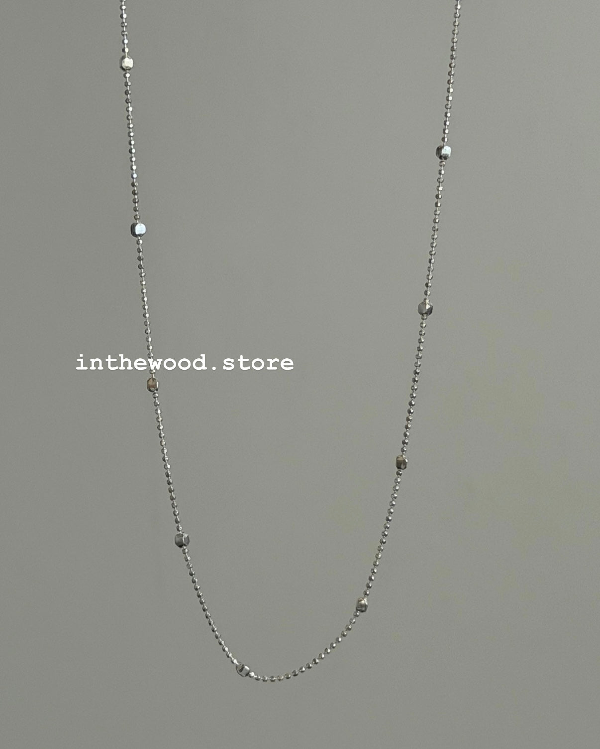 [925silver] Square Dot Necklace