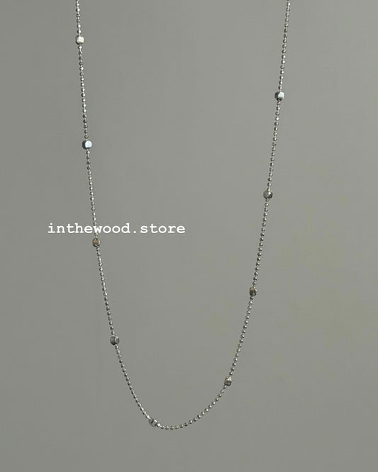 [925silver] Square Dot Necklace