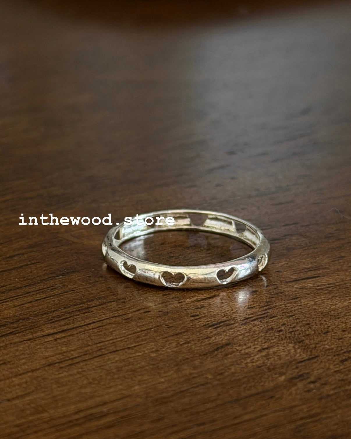 [Handmade 925silver] Mini Heart Hole Ring