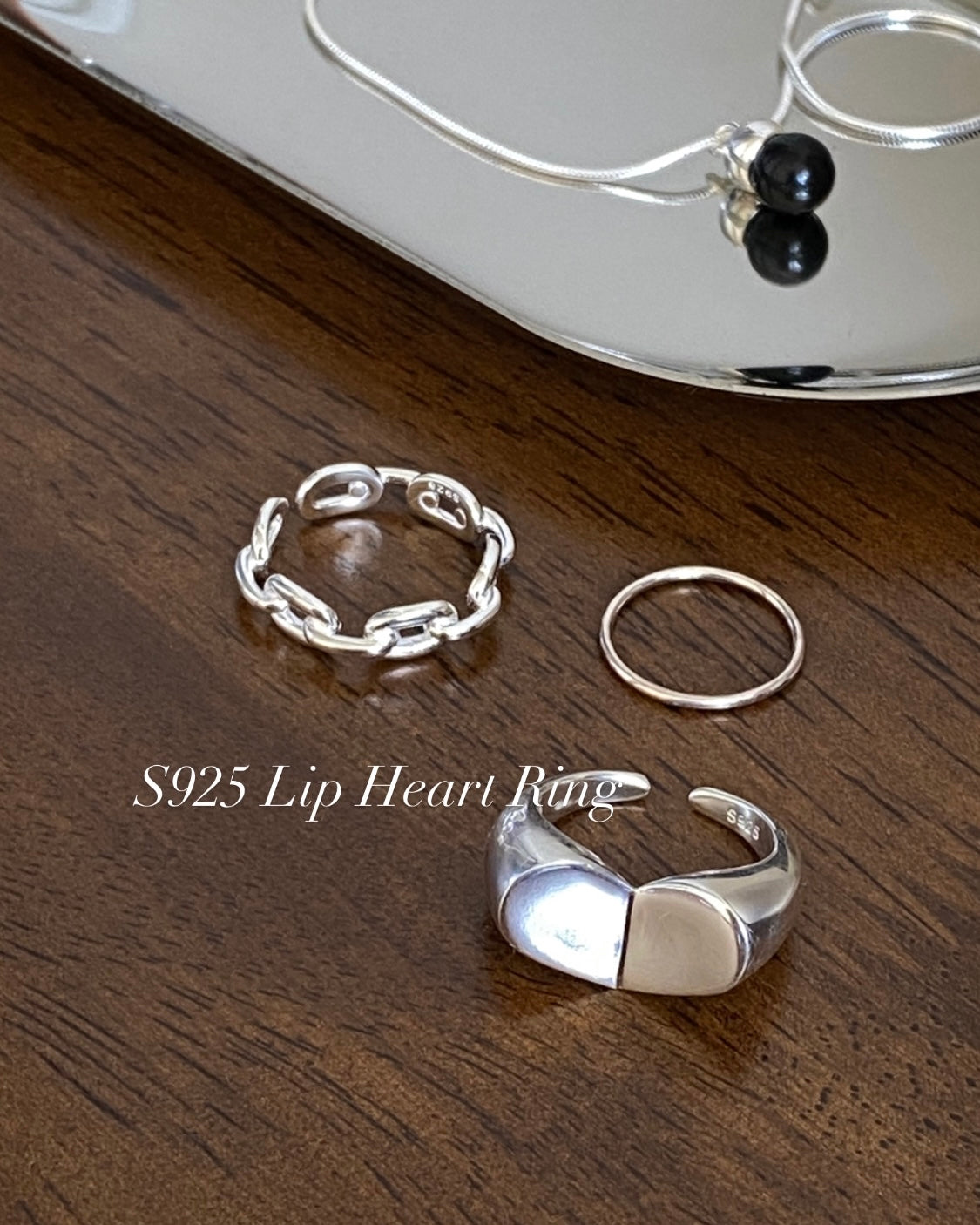 [925silver] Basic Chain Ring