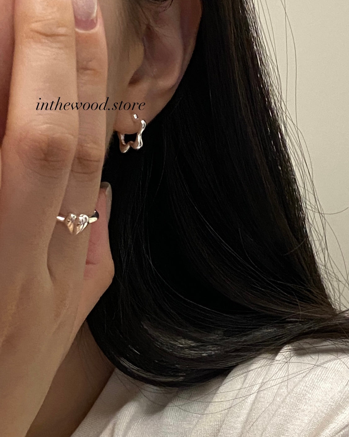 [925silver] Star Line Earrings
