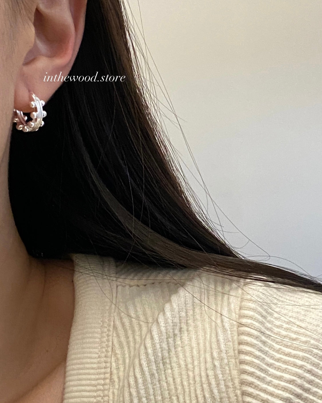[925silver] Lace Bell Earrings