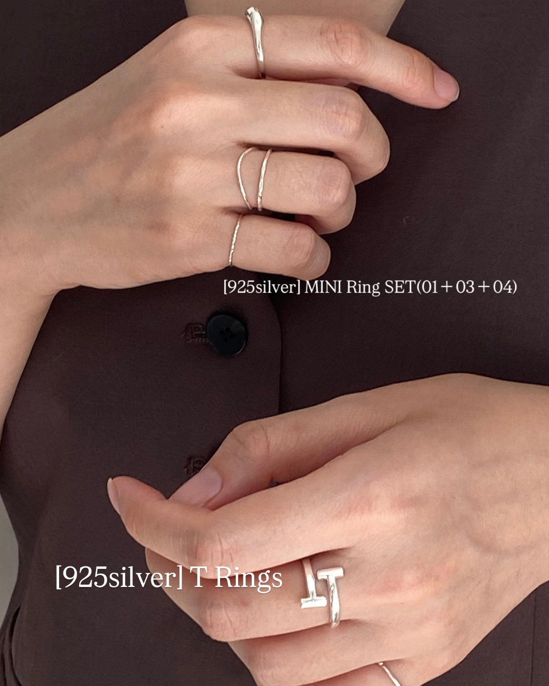 [925silver] MINI Rings SET