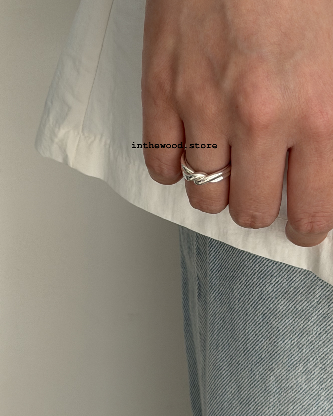 [925silver] MINI Double Knot Ring