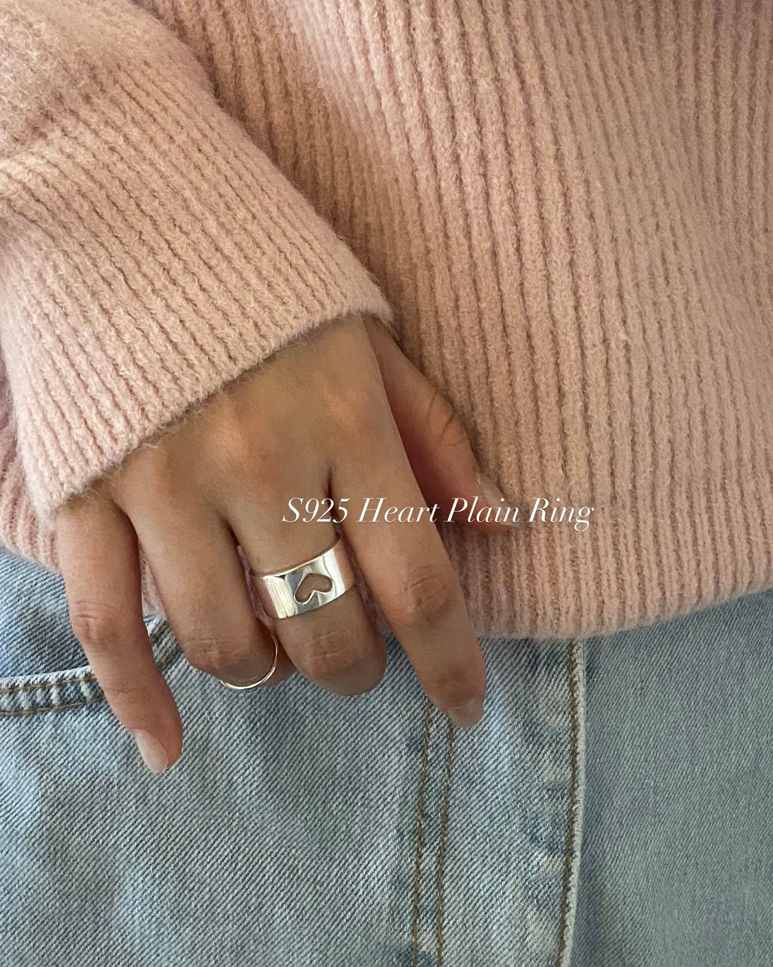[925silver] Heart Plain Ring