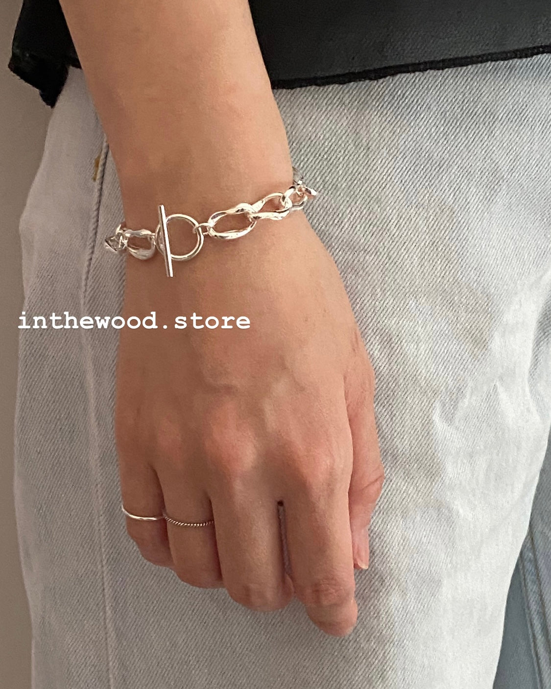 [925silver] Bold TO Chain Bracelet