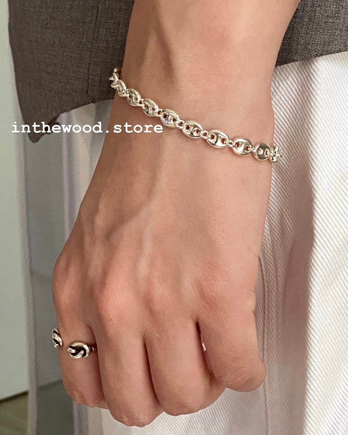 [925silver] Plump Toggle Bracelet-6mm