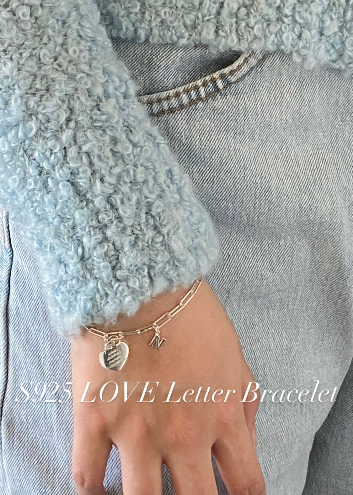 [925silver] 客制刻字  LOVE Letter Bracelet / Necklace