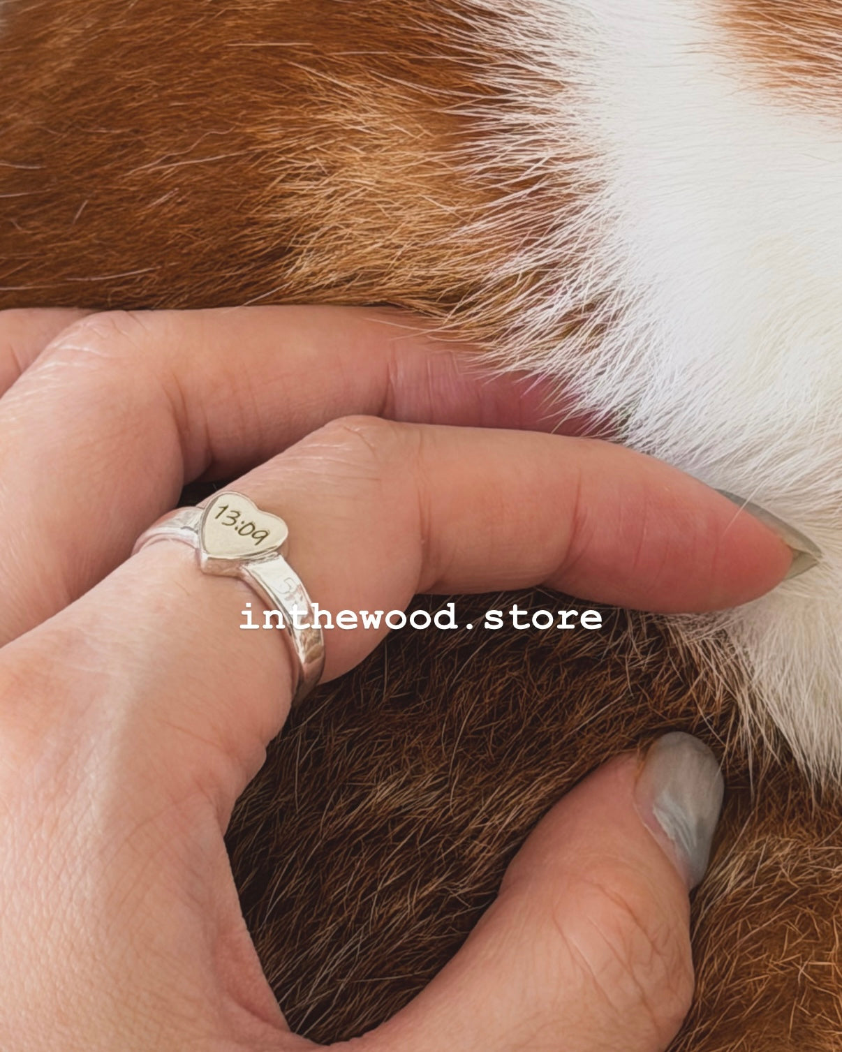 [Handmade 925silver] Craft Letter Heart Ring