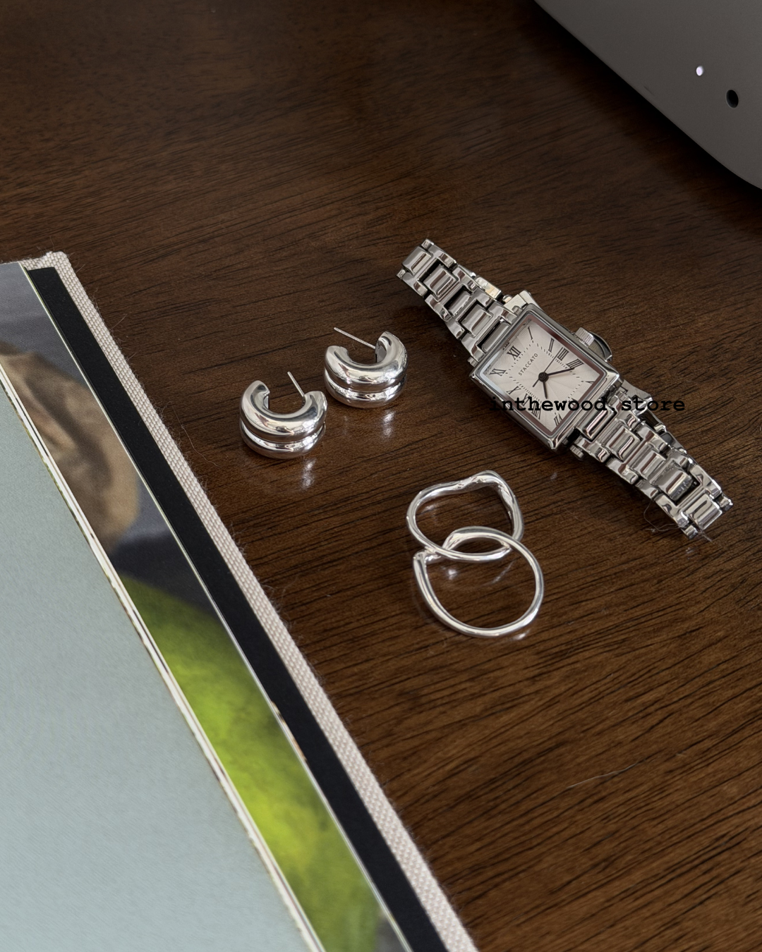 [925silver] Puffy Hoop Earrings