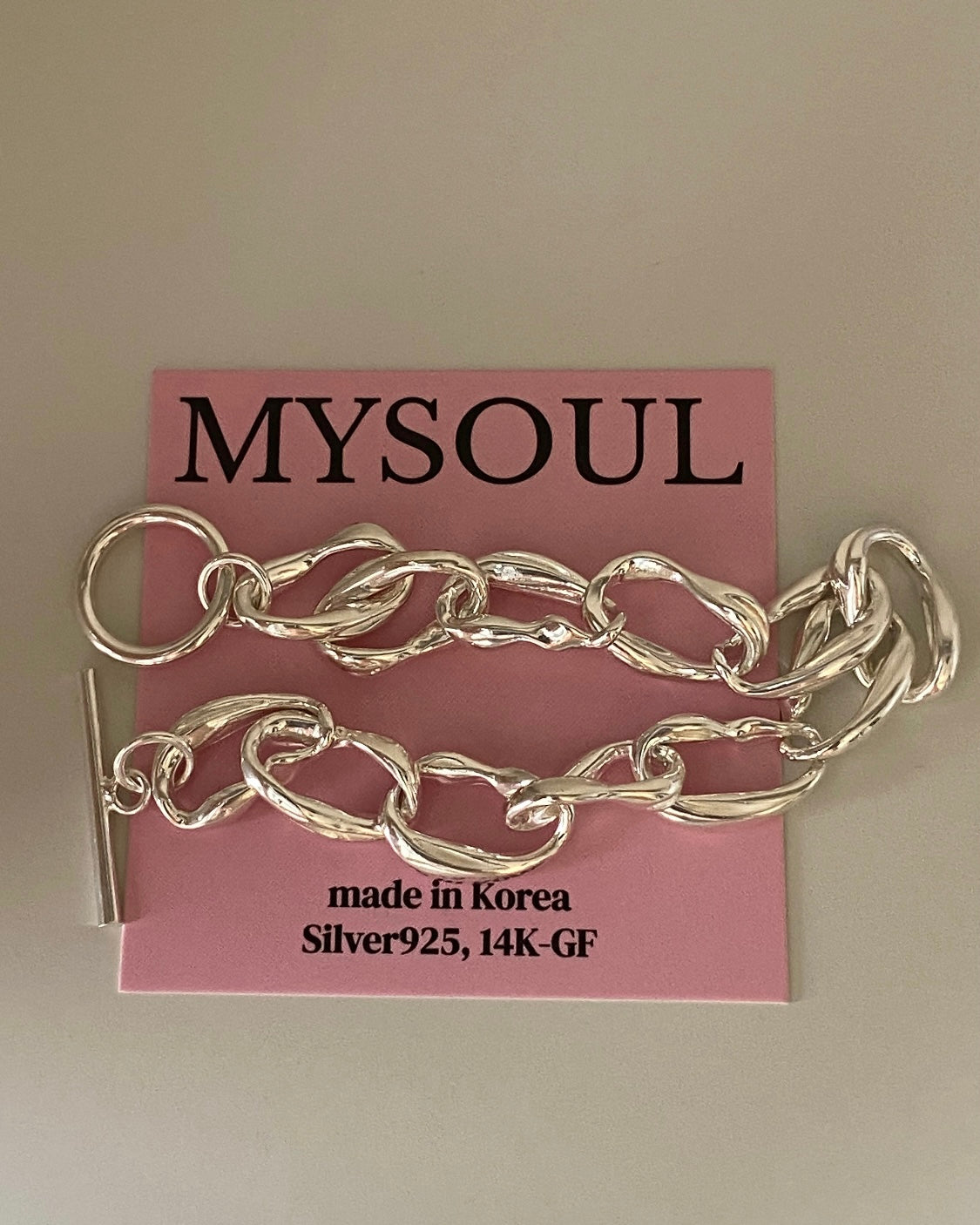 [925silver] Bold TO Chain Bracelet