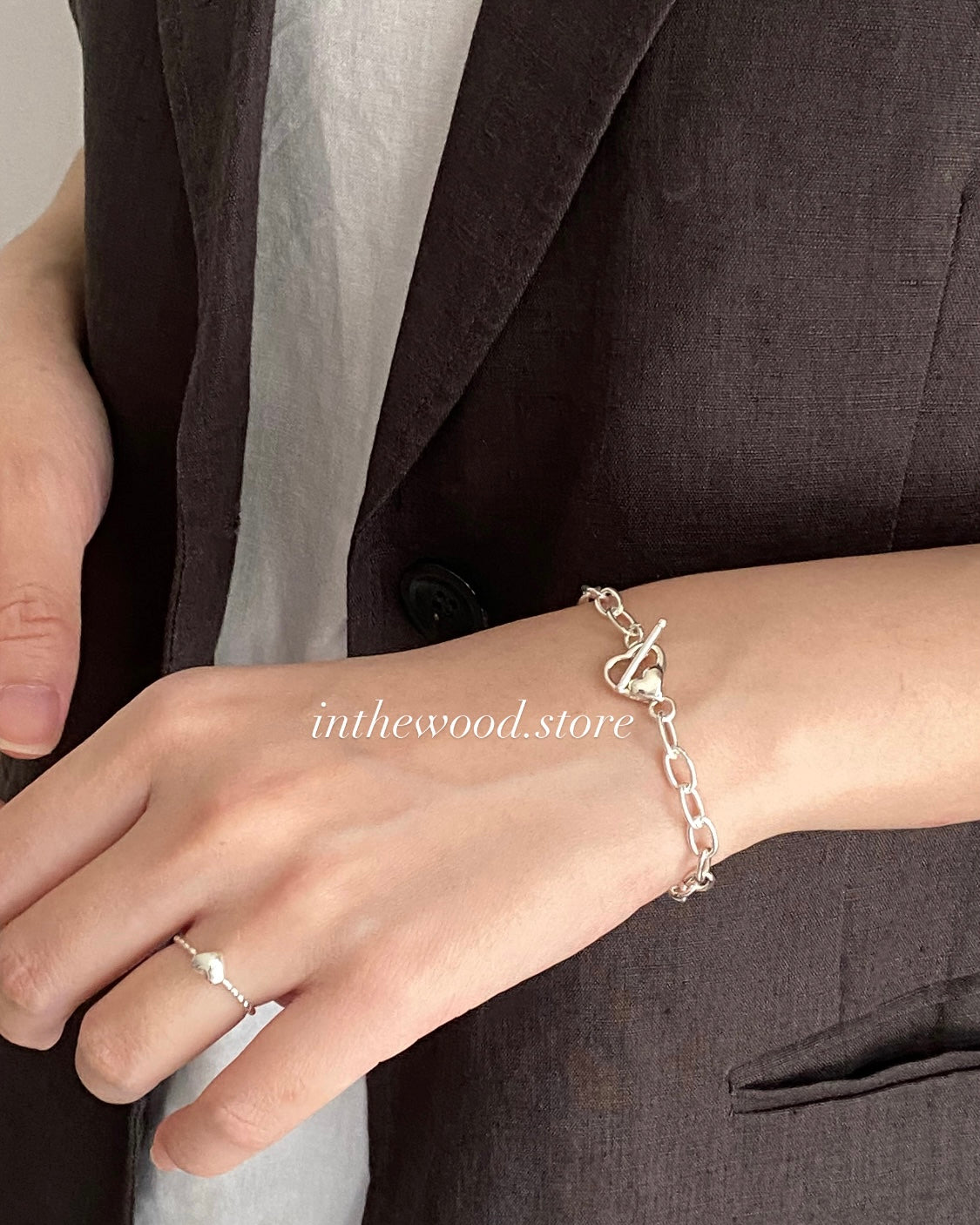 [925silver] Heart Lock Bracelet