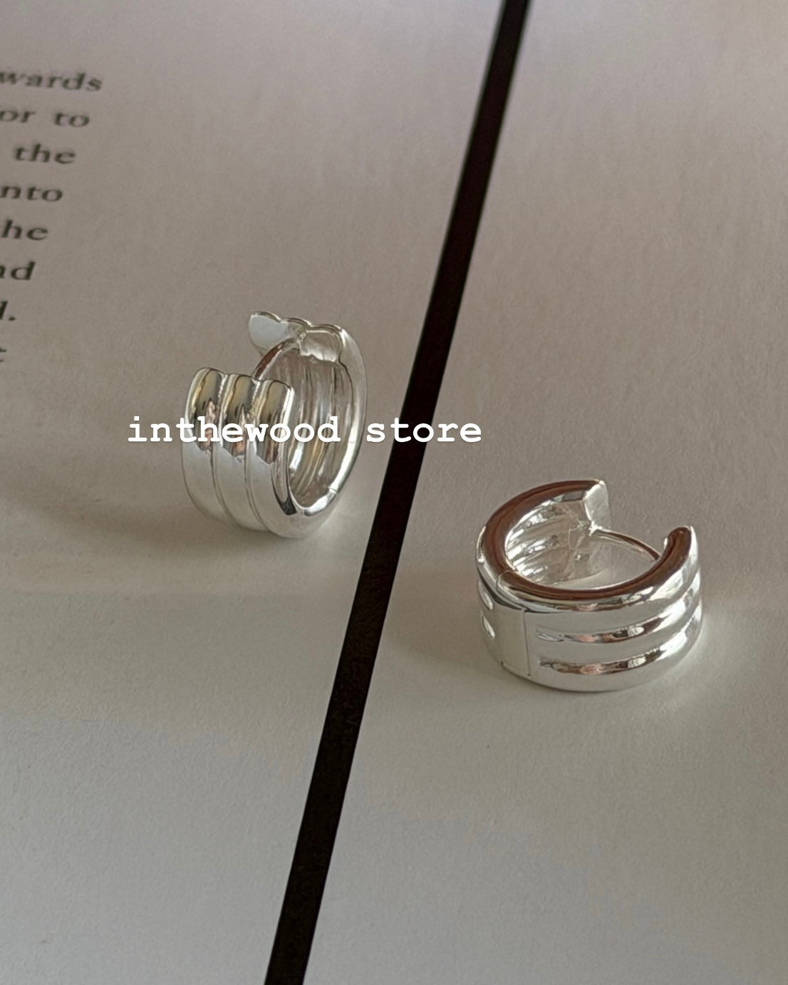 [925silver] Mini Layer One Touch Earrings